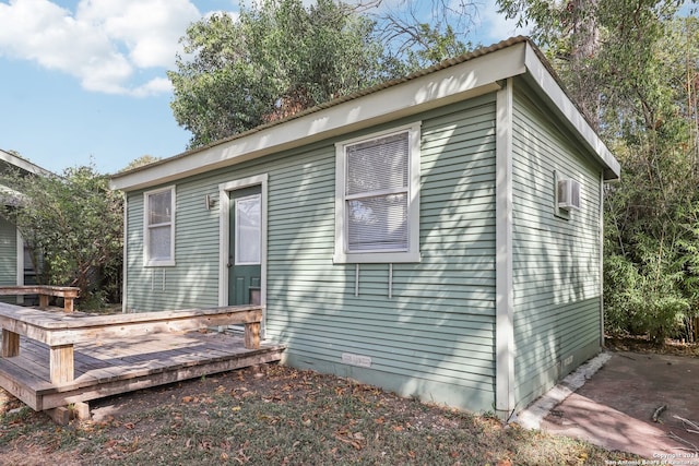 exterior space featuring a deck