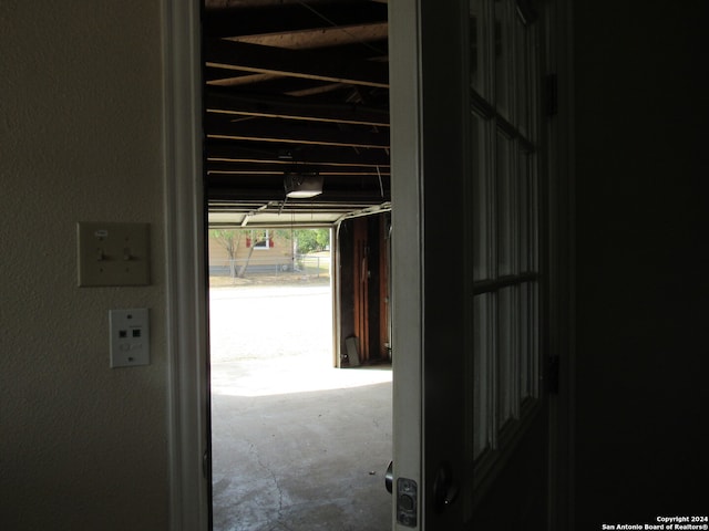 interior space featuring concrete flooring