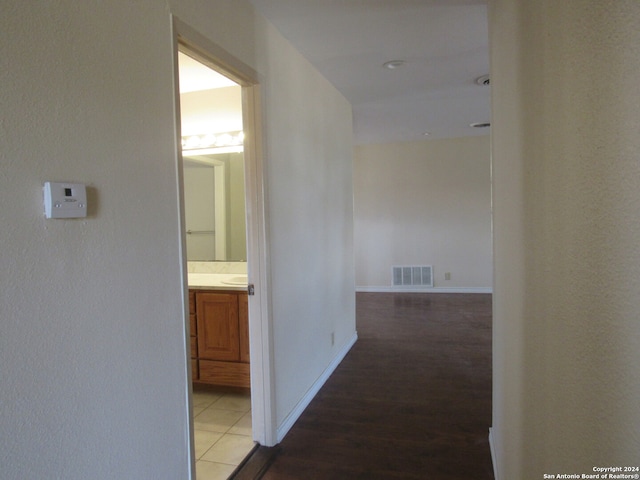 hall featuring hardwood / wood-style floors