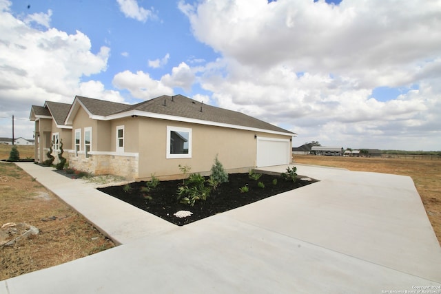 view of home's exterior featuring a garage