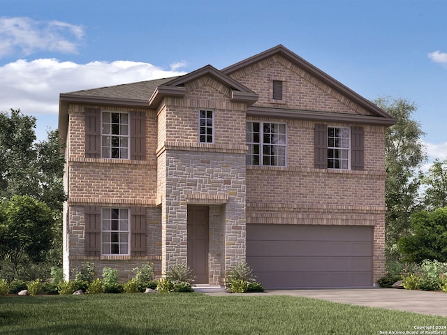 front of property featuring a garage