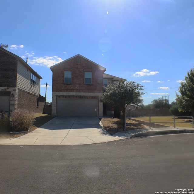 view of front facade with a garage