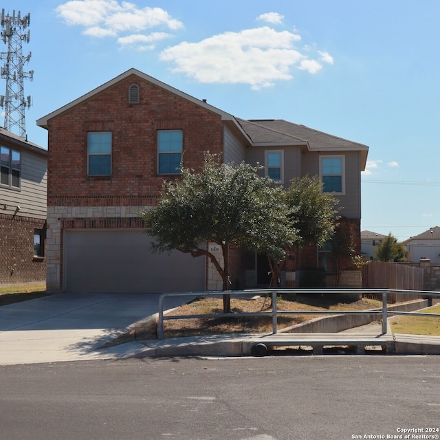 view of front facade with a garage