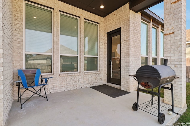 view of patio with grilling area