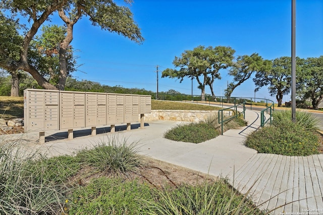 view of community with mail boxes