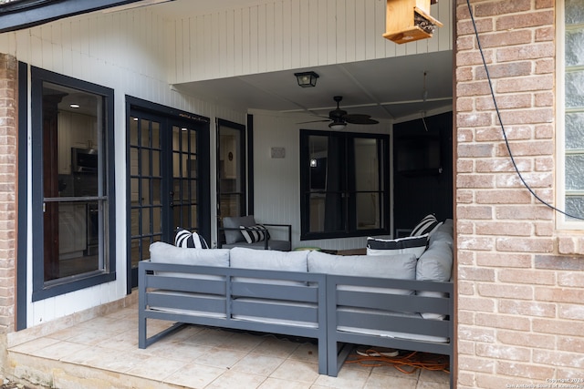 view of patio / terrace with an outdoor hangout area