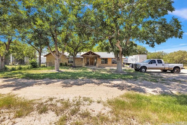 view of single story home