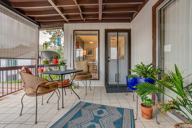 view of sunroom