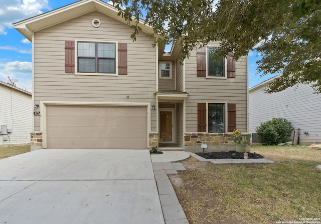 view of front of home featuring a garage