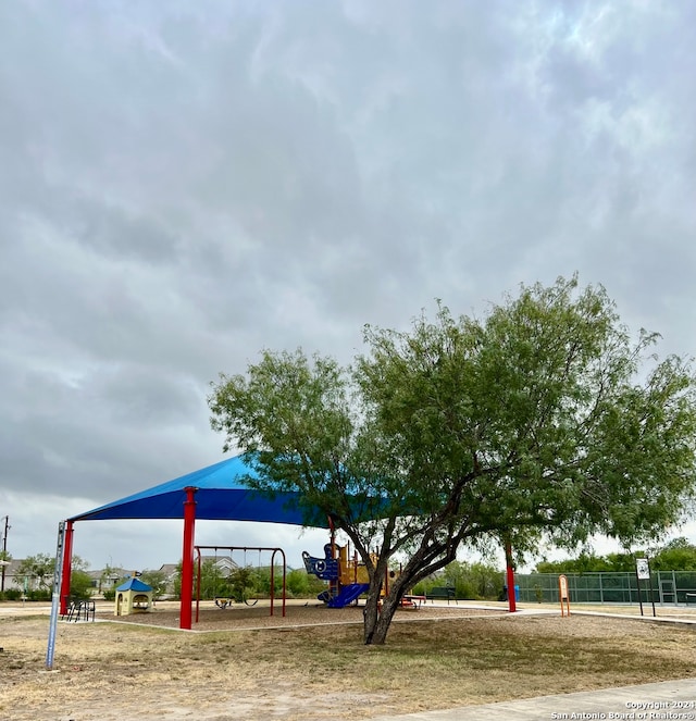 view of jungle gym