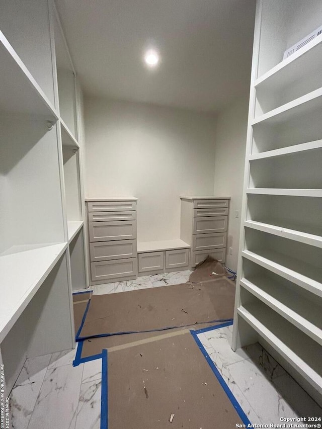 view of walk in closet