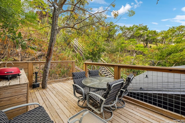 view of wooden deck