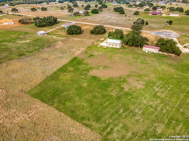 drone / aerial view with a rural view