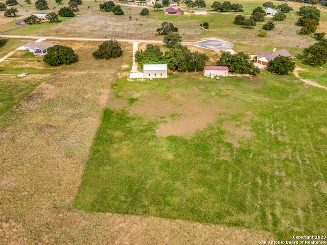 aerial view featuring a rural view