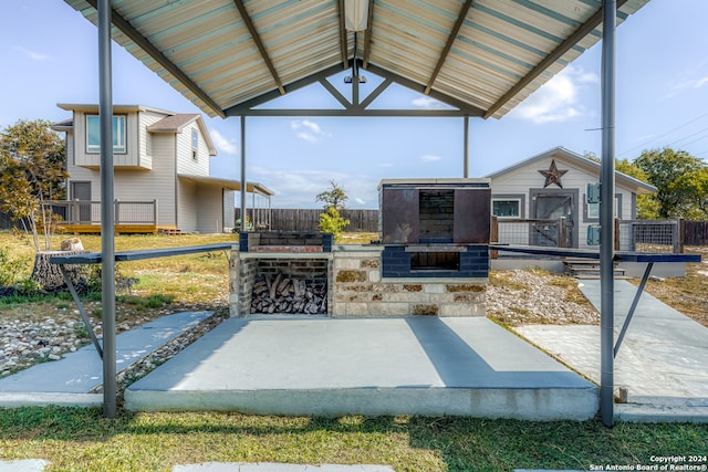 view of patio / terrace with a gazebo