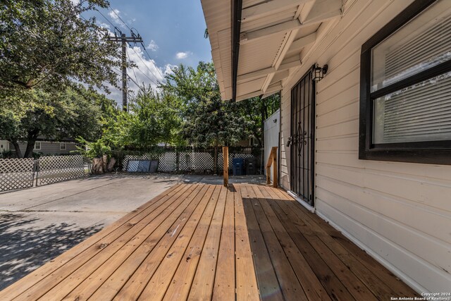 view of wooden terrace