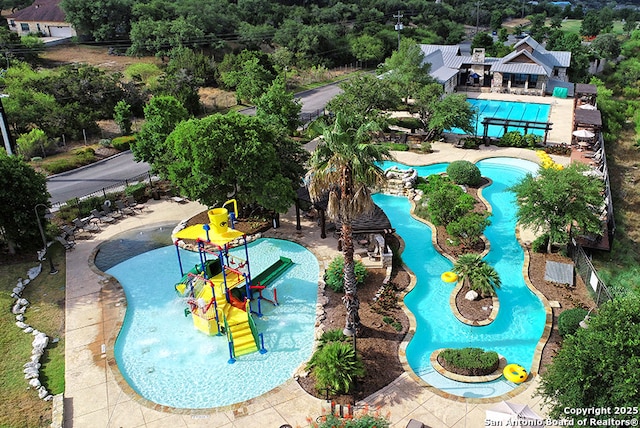 24054 Sidehill Lie, San Antonio, TX 78261 - bird's eye view of a pool