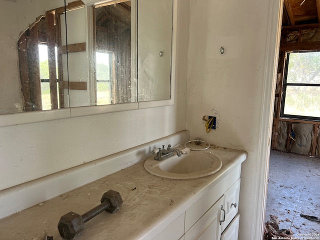 bathroom with vanity