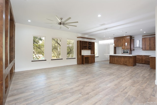 19402 Easy Oak, San Antonio, TX 78258 - interior space featuring light wood-type flooring, a ceiling fan, and recessed lighting
