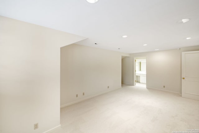 800 Ivy Ln, Terrell Hills, TX 78209 - unfurnished room with baseboards, light carpet, and recessed lighting