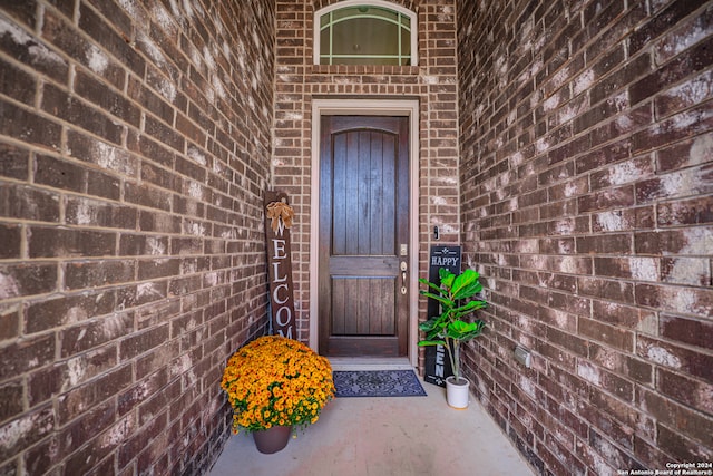 view of doorway to property