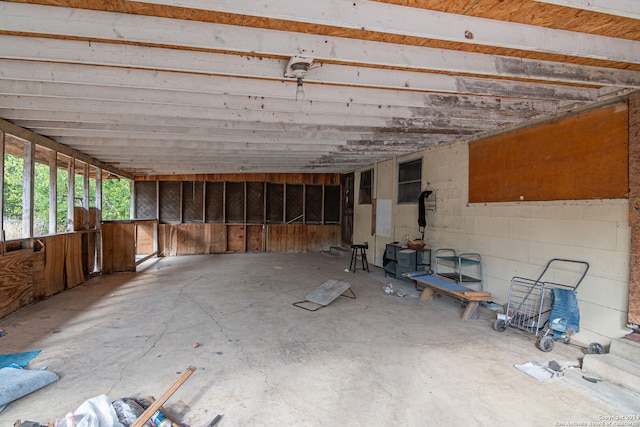 miscellaneous room with concrete floors