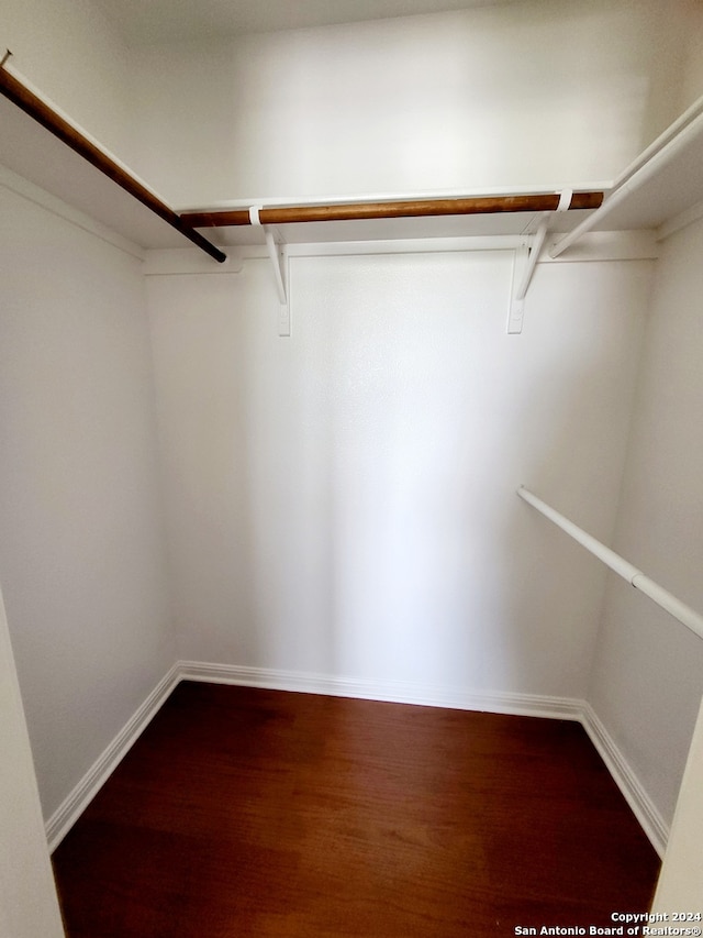 spacious closet featuring hardwood / wood-style flooring