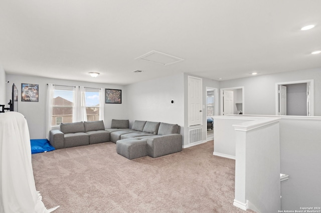 view of carpeted living room