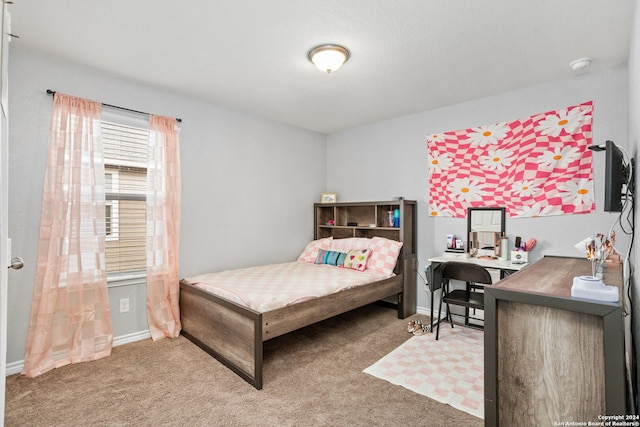 bedroom with carpet floors