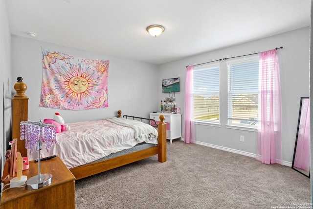 view of carpeted bedroom