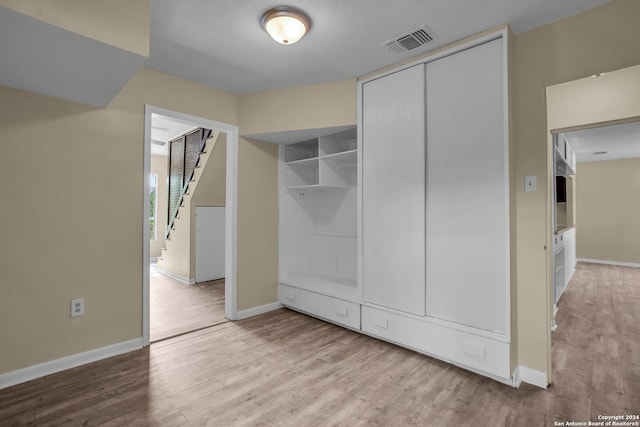 interior space featuring light hardwood / wood-style floors