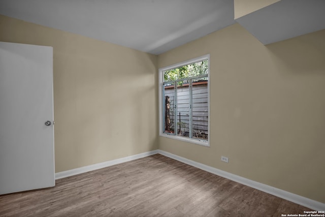 empty room featuring light hardwood / wood-style flooring