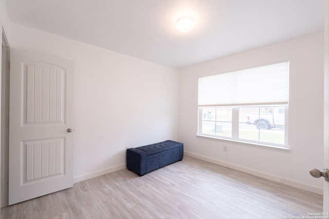 empty room featuring light hardwood / wood-style flooring