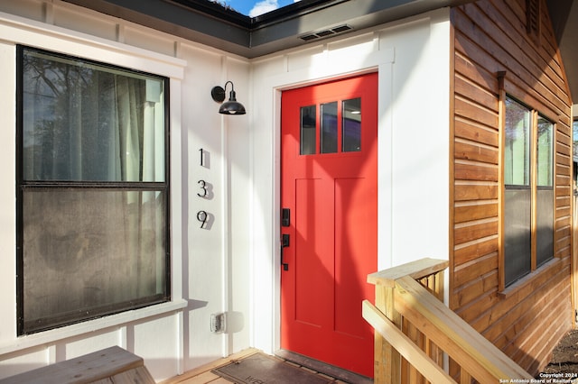 view of doorway to property