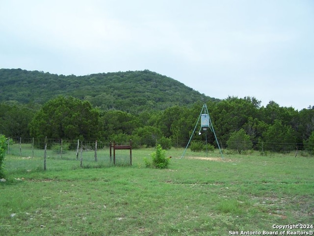 view of mountain feature featuring a rural view