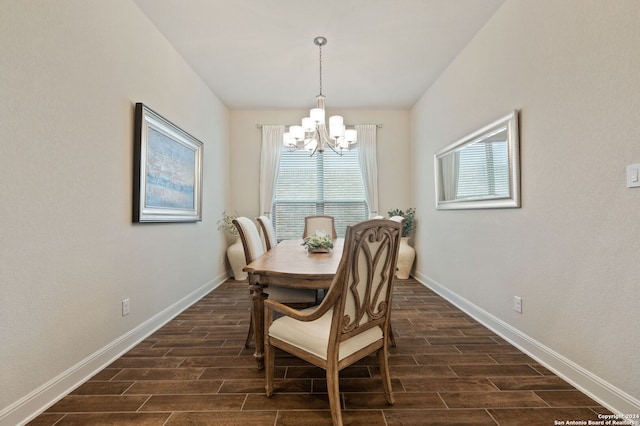 28964 Windlesham Way, San Antonio, TX 78260 - dining area featuring wood finish floors, a chandelier, and baseboards