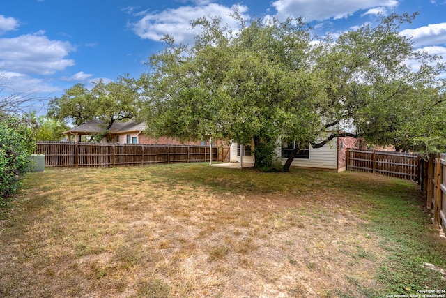 view of yard with a patio area