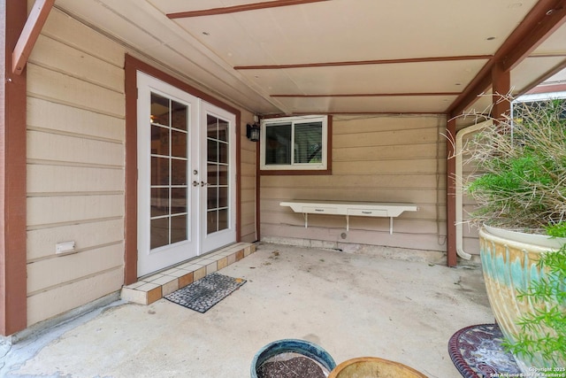 view of patio with french doors