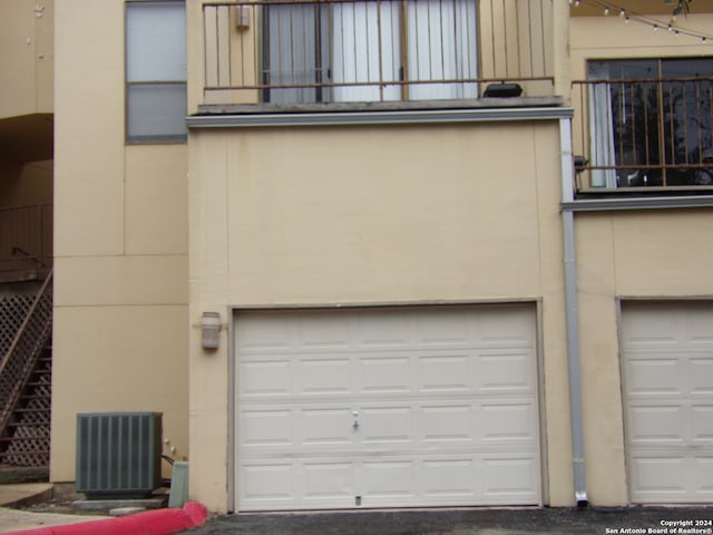 garage featuring central AC