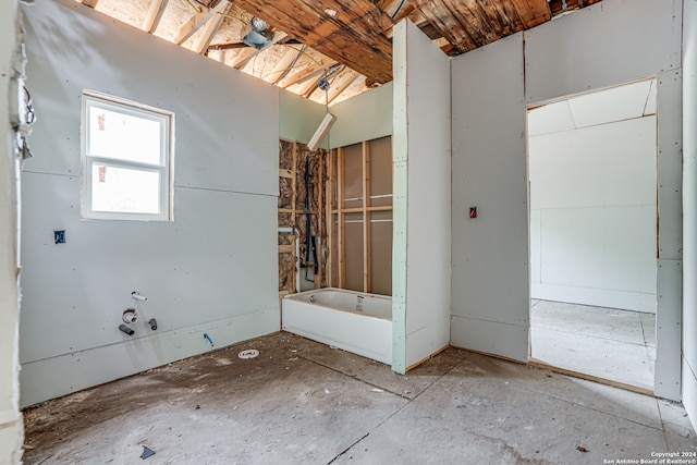 bathroom with a washtub