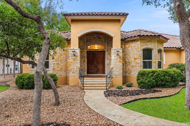 view of doorway to property