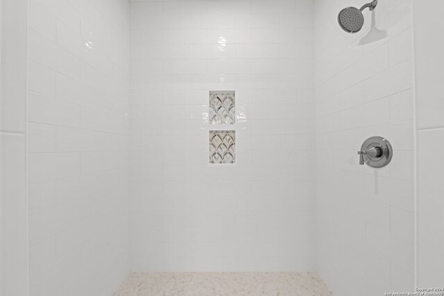 room details featuring a tile shower