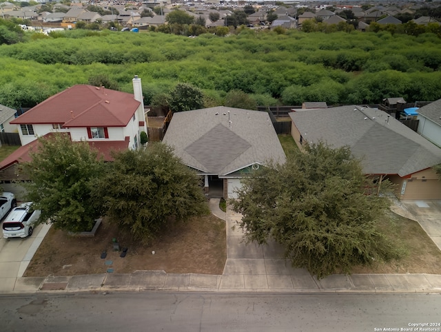 bird's eye view with a residential view