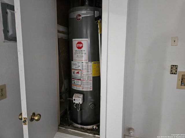 utilities featuring gas water heater