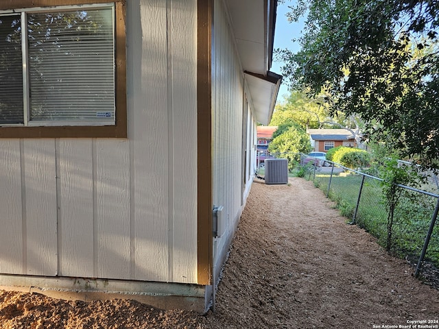 view of home's exterior featuring central AC unit