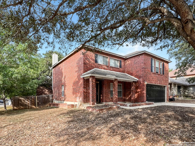 view of front facade with a garage