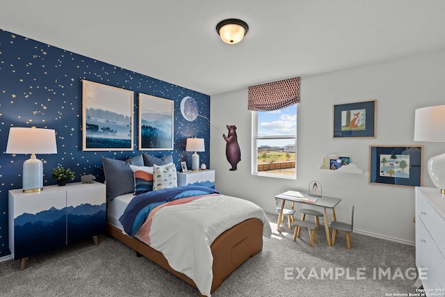 bedroom featuring carpet floors