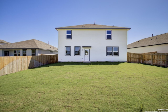 16547 Rosemary Rdg, San Antonio, TX 78112 - rear view of house featuring a fenced backyard and a yard