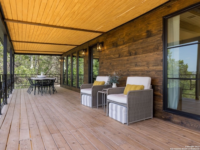 view of wooden terrace