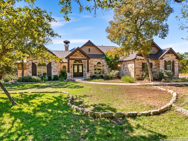 craftsman house with a front yard